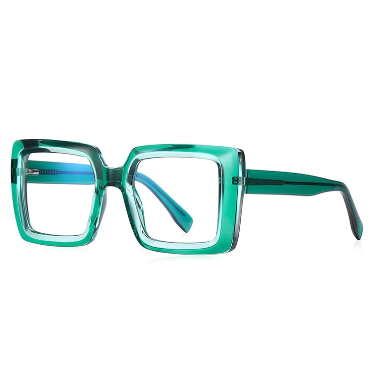 BECKY BLOCK FRAME WOMEN'S OVERSIZED ANTI-BLUE LIGHT OPTICAL GLASSES