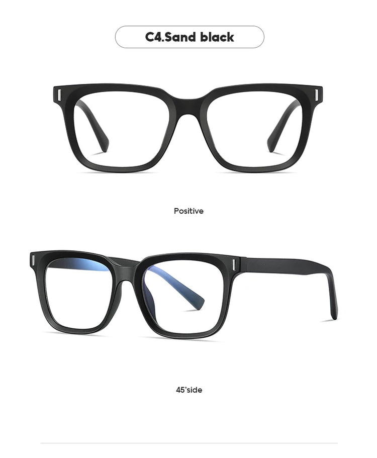 Asher Unisex Square Frame Anti-Blue Light Blocking Glasses