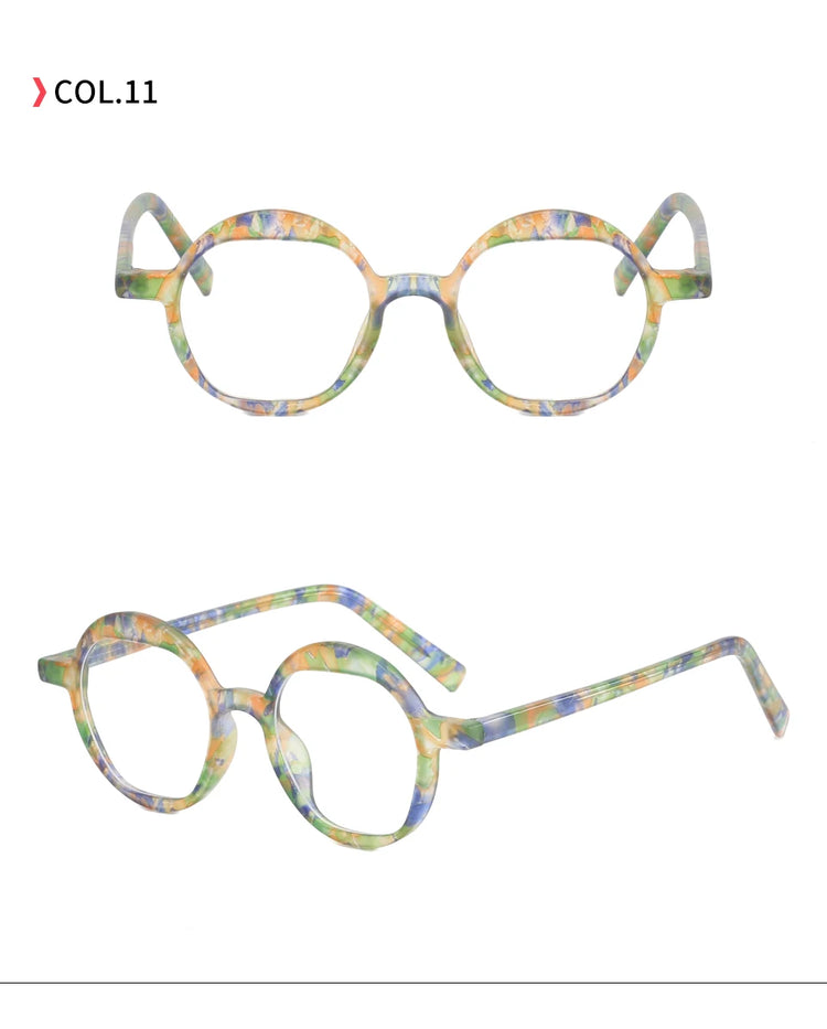 HAMILTON WOMEN'S RETRO ROUND FRAME ANTI BLUE LIGHT BLOCKING GLASSES