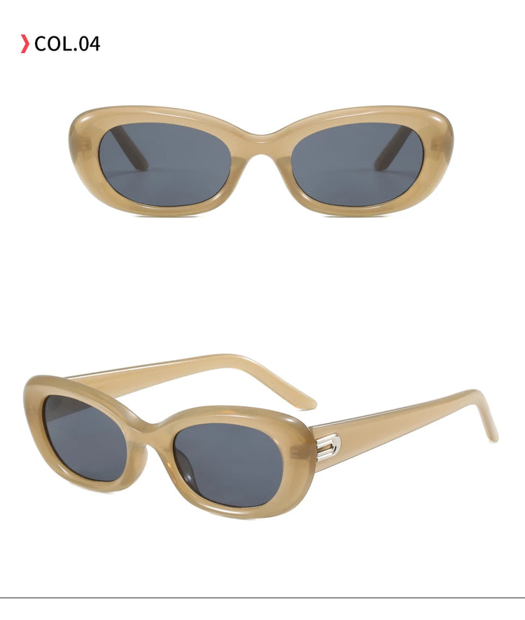 Fable Women's Small Oval Frame UV400 Sunglasses