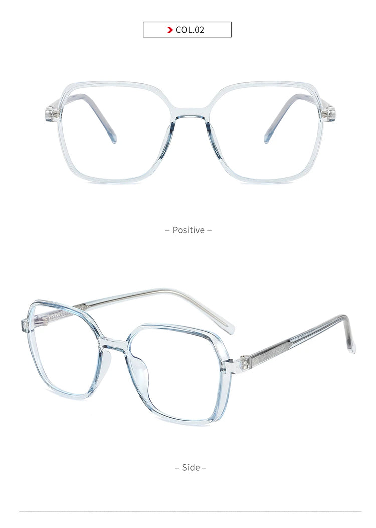 LEIGHTON UNISEX OVERSIZED SQUARE FRAME ANTI-BLUE LIGHT BLOCKING GLASSES