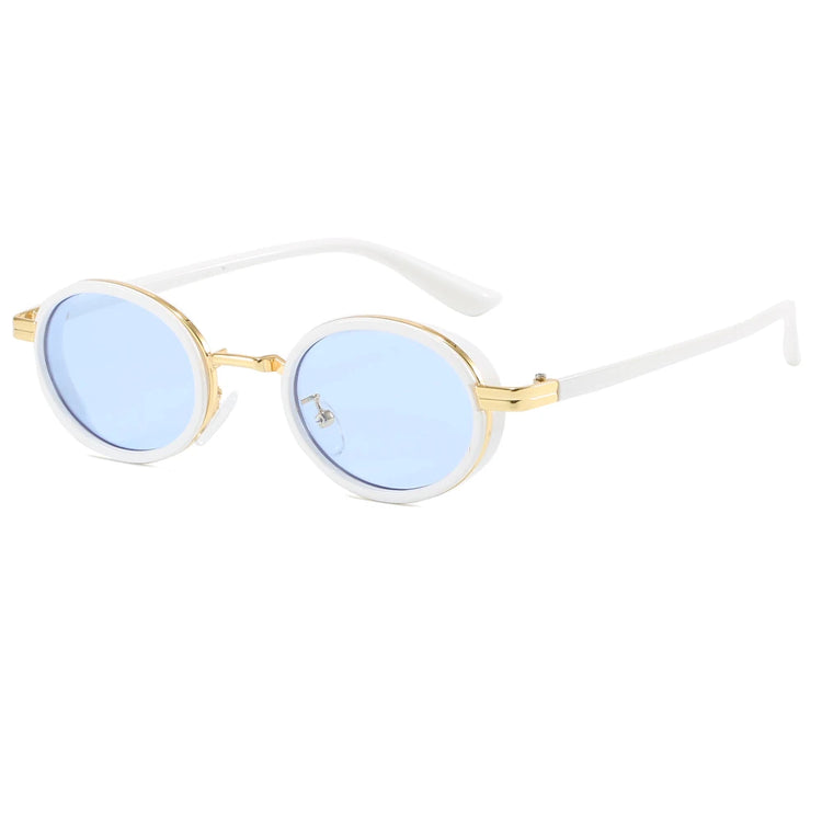 ASIA WOMEN'S  SMALL RETRO OVAL FRAME UV400 SUNGLASSES