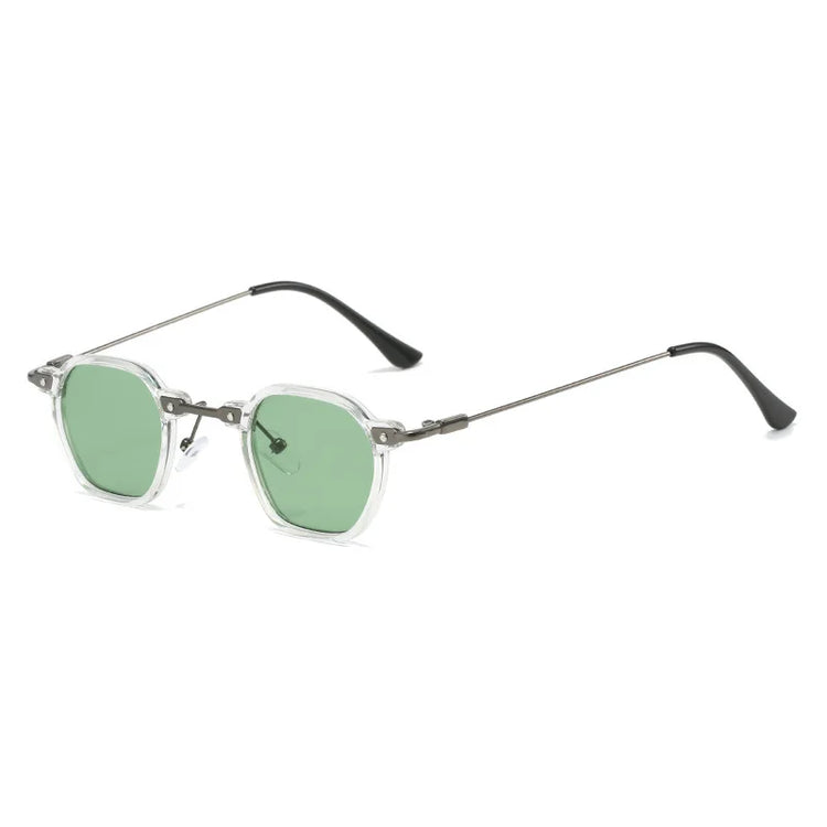 EDDIE UNISEX RETRO SMALL SQUARE FRAME GRADIENT LENS SUNGLASSES