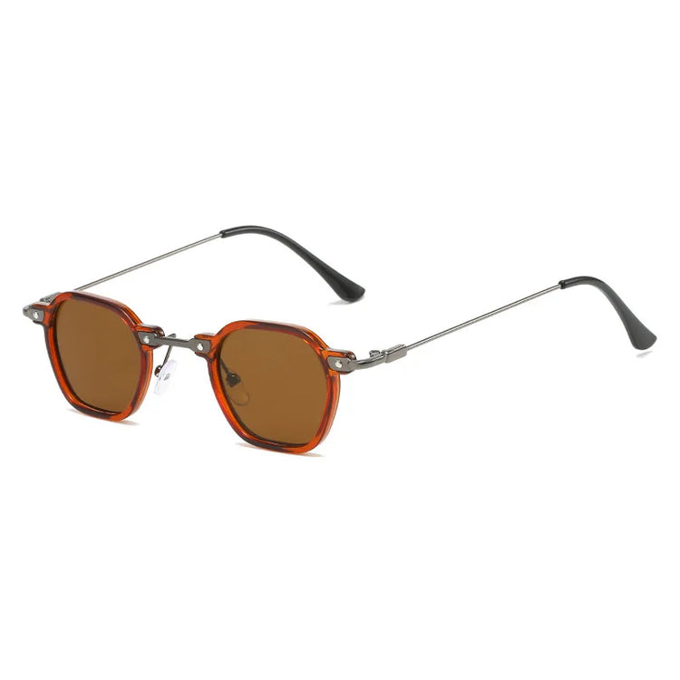 EDDIE UNISEX RETRO SMALL SQUARE FRAME GRADIENT LENS SUNGLASSES