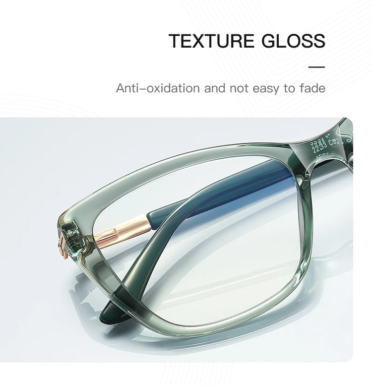 Muse Women's Transparent Anti-Blue Light Cat-Eye Glasses