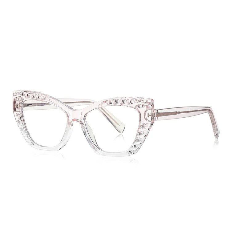 ROBYN WOMEN'S ANTI BLUE LIGHT LASER CUT DETAIL CAT EYE FRAME GLASSES