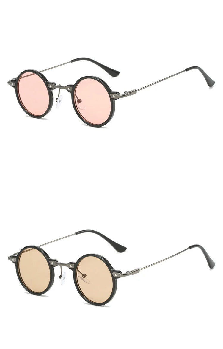 WILLIAM UNISEX RETRO METAL ROUND FRAME UV400 SUNGLASSES