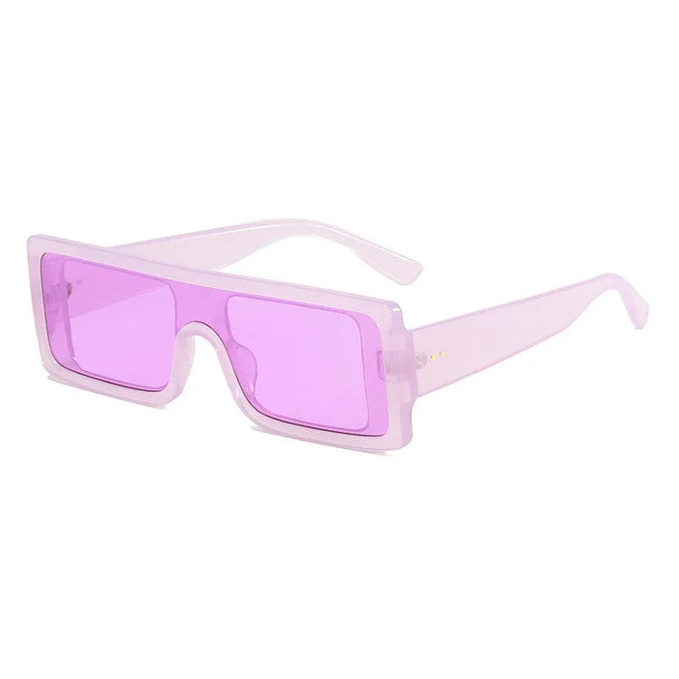 TOKYO UNISEX FLAT-TOP RECTANGULAR FRAME UV400 SUNGLASSES