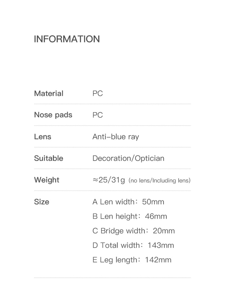 NELSON UNISEX RECTANGLE FRAME ANTI BLUE LIGHT GLASSES