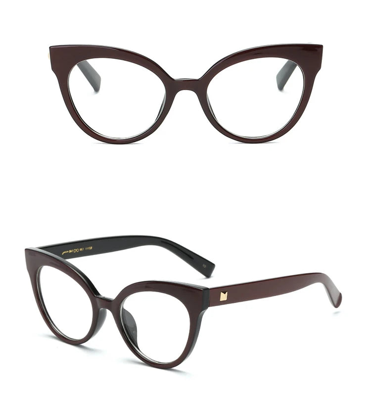 PEARL WOMEN'S FASHION OPTICAL CAT EYE FRAME GLASSES