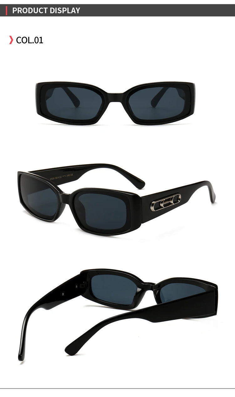 Canyon Unisex UV400 Rectangular Frame Sunglasses
