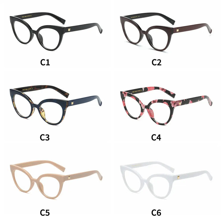 PEARL WOMEN'S FASHION OPTICAL CAT EYE FRAME GLASSES