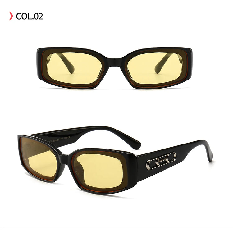 Canyon Unisex UV400 Rectangular Frame Sunglasses