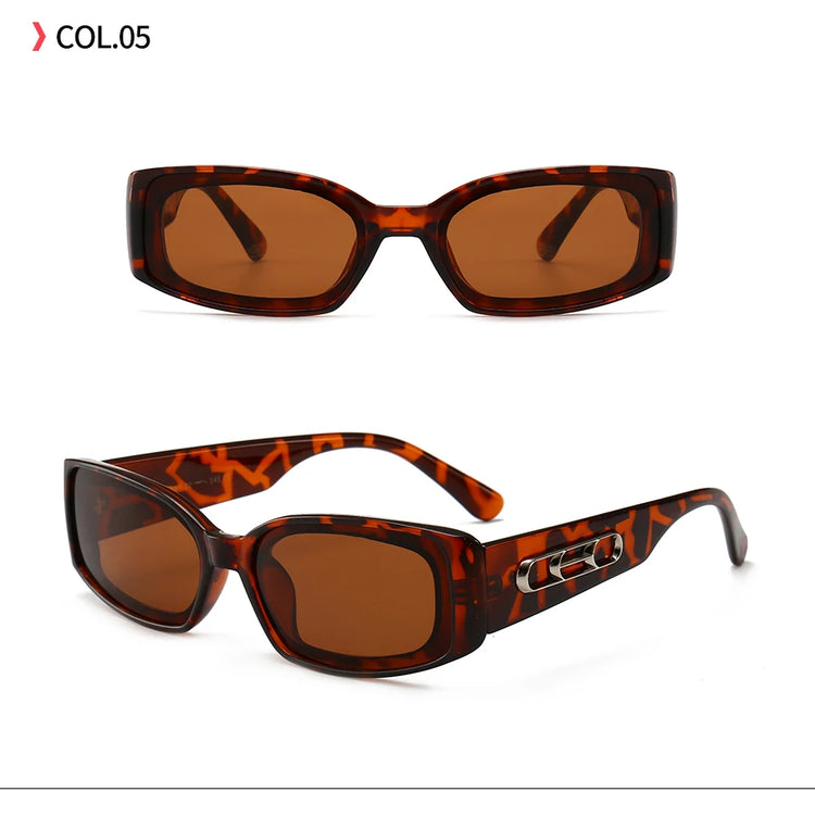 Canyon Unisex UV400 Rectangular Frame Sunglasses