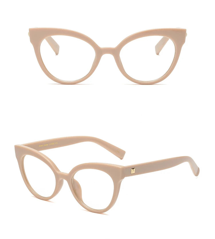 PEARL WOMEN'S FASHION OPTICAL CAT EYE FRAME GLASSES