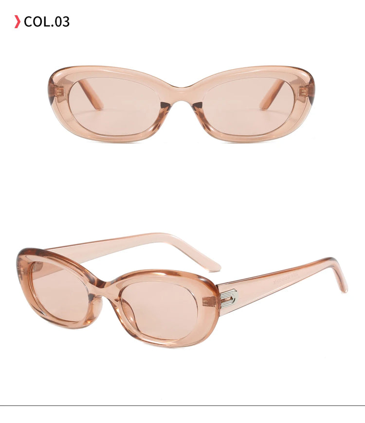 Fable Women's Small Oval Frame UV400 Sunglasses