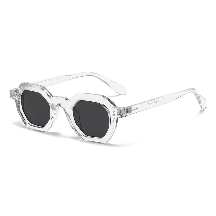 ISRAEL UNISEX RETRO HEXAGONAL FRAME POLARIZED SUNGLASSES