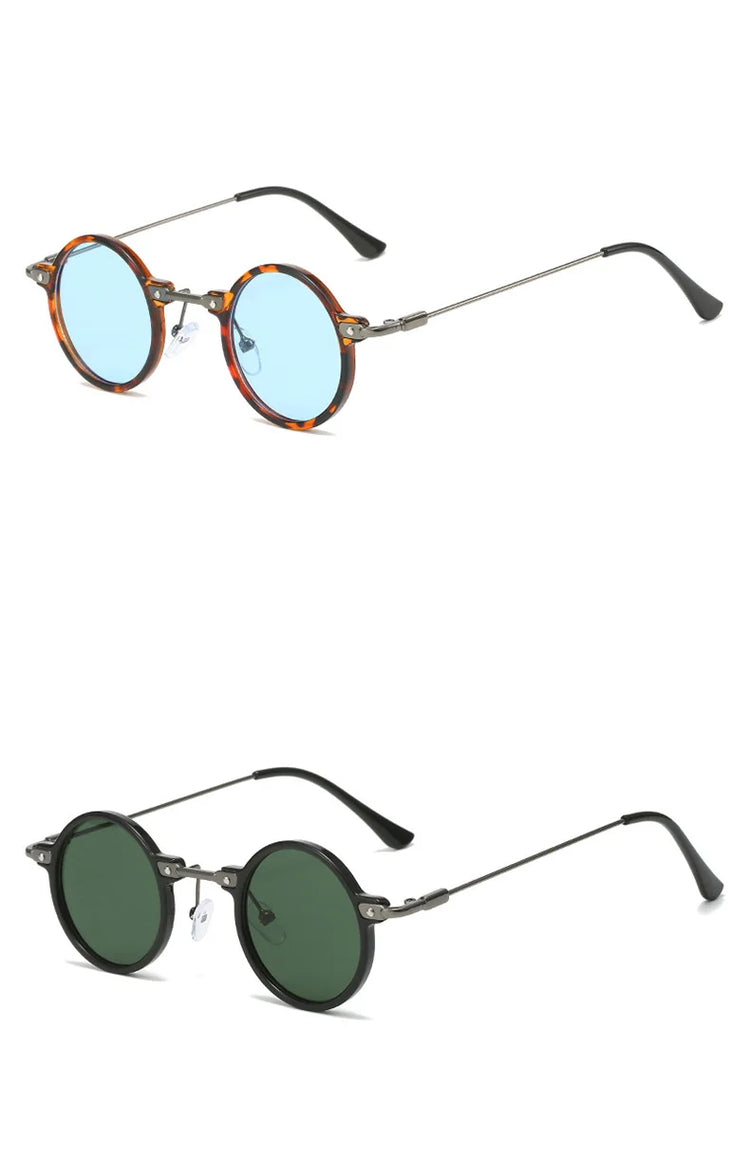 WILLIAM UNISEX RETRO METAL ROUND FRAME UV400 SUNGLASSES