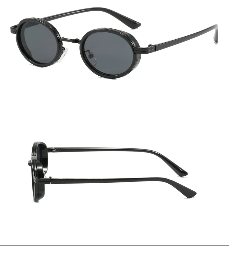 ASIA WOMEN'S  SMALL RETRO OVAL FRAME UV400 SUNGLASSES