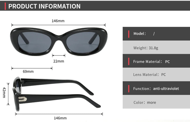 Fable Women's Small Oval Frame UV400 Sunglasses