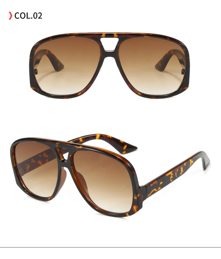 Cylo Oversized Unisex Flat Top Pilot Frame UV400 Sunglasses