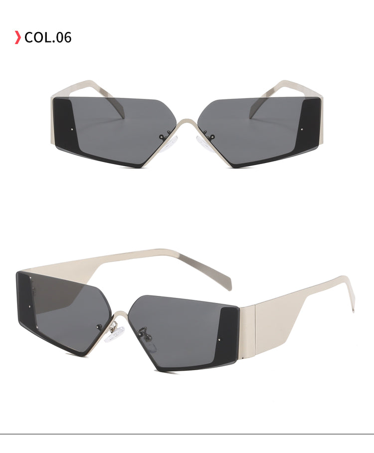 CASSIDY UNISEX RIMLESS NARROW GRADIENT LENS SUNGLASSES