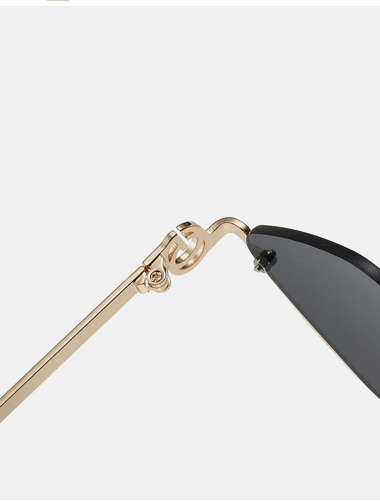 Aura Women's Small Retro Diamond Lens Sunglasses