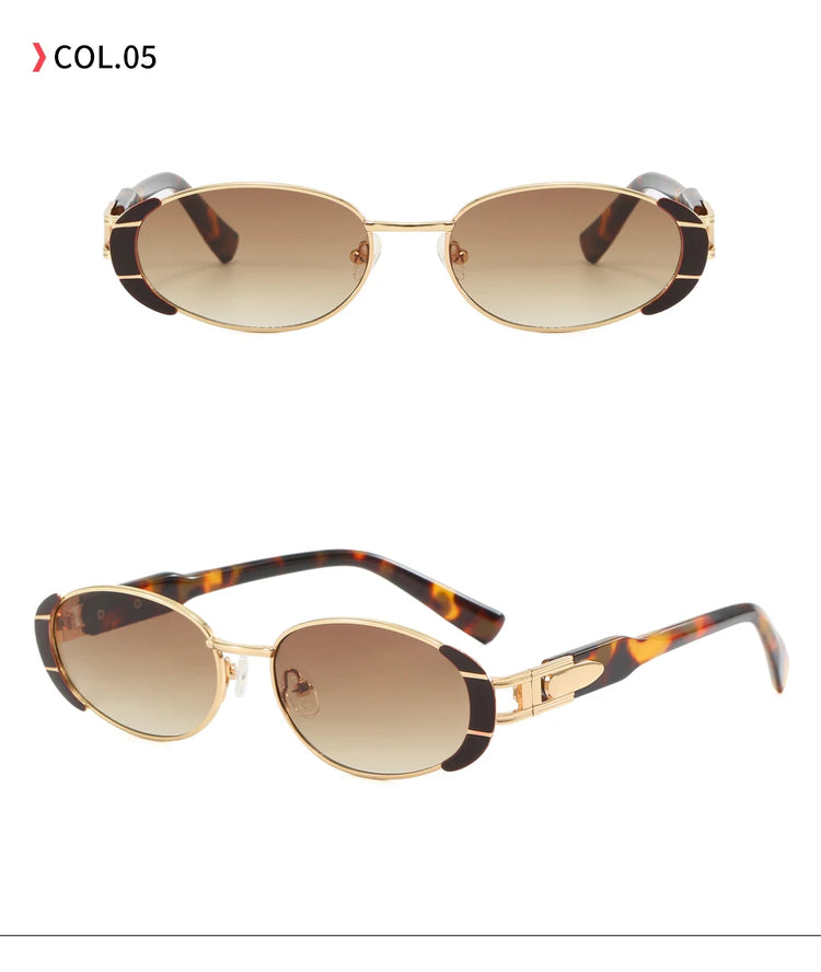 Renzo Retro Oval Frame Unisex UV400 Sunglasses