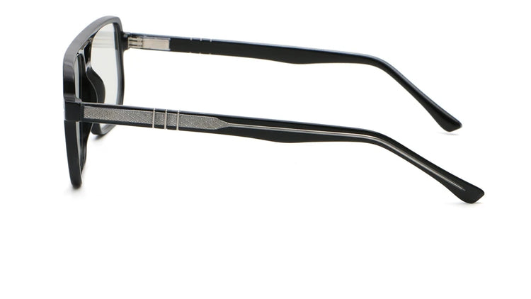 Tess Unisex Anti-Blue Light Double Bridge Oversized Square Frame Glasses