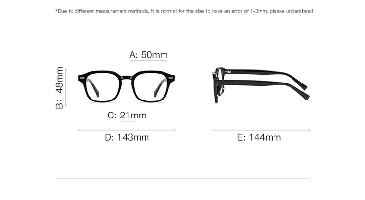 Arden Unisex Square Frame Anti-Blue Light Eyeglasses