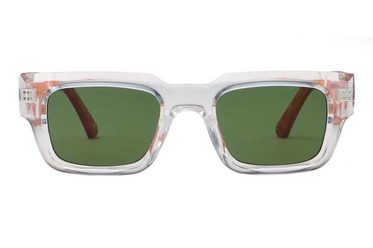 Vane Men's Vintage Thick Rectangle Frame Sunglasses