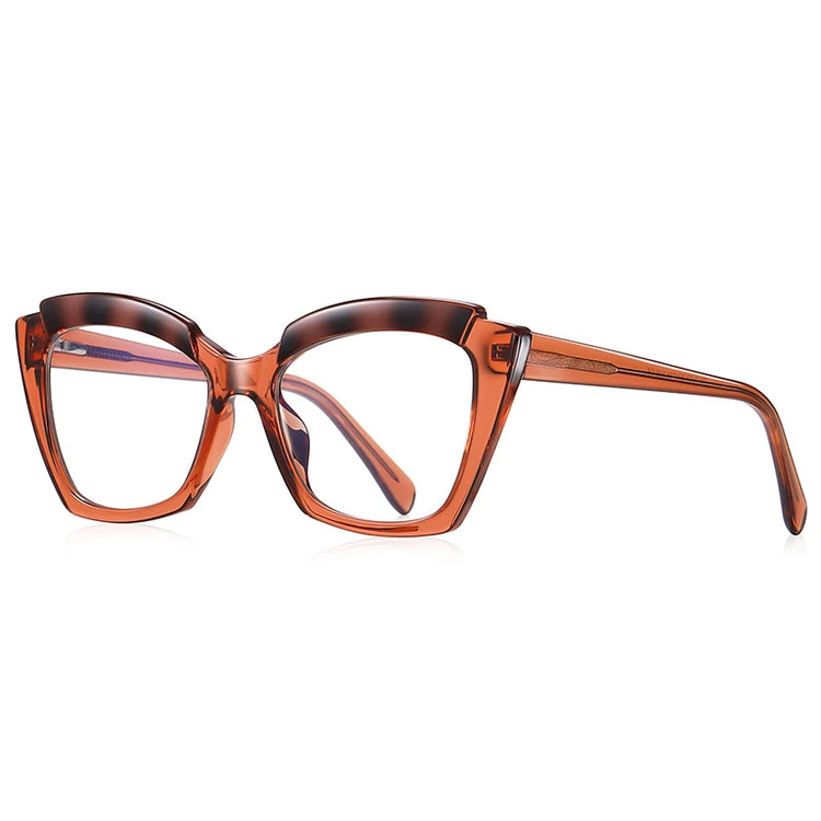 NICOLE TWO-TONE ANTI BLUE LIGHT CAT EYE FRAME GLASSES