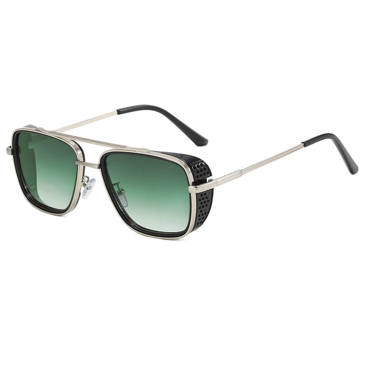 ISHMAEL UV400 MEN'S FLAT TOP SQUARE FRAME SUNGLASSES