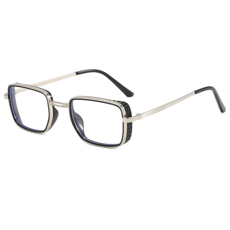 MACKENZIE UV400 UNISEX RETRO RECTANGLE METAL FRAME SUNGLASSES