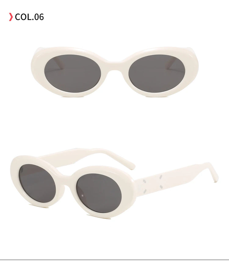 Iris Women's Small Retro Oval Frame UV400 Sunglasses