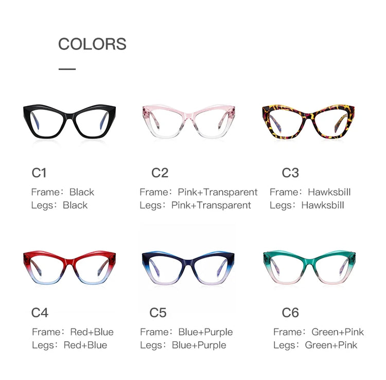 Zora Women’s Anti-Blue Light Cat Eye Frame Glasses