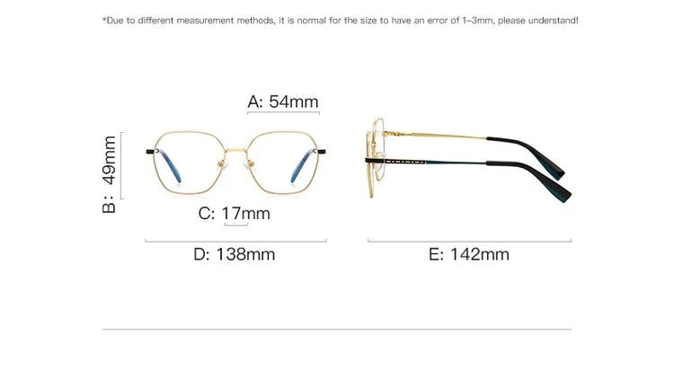 DEON UNISEX POLYGON ANTI BLUE LIGHT GLASSES