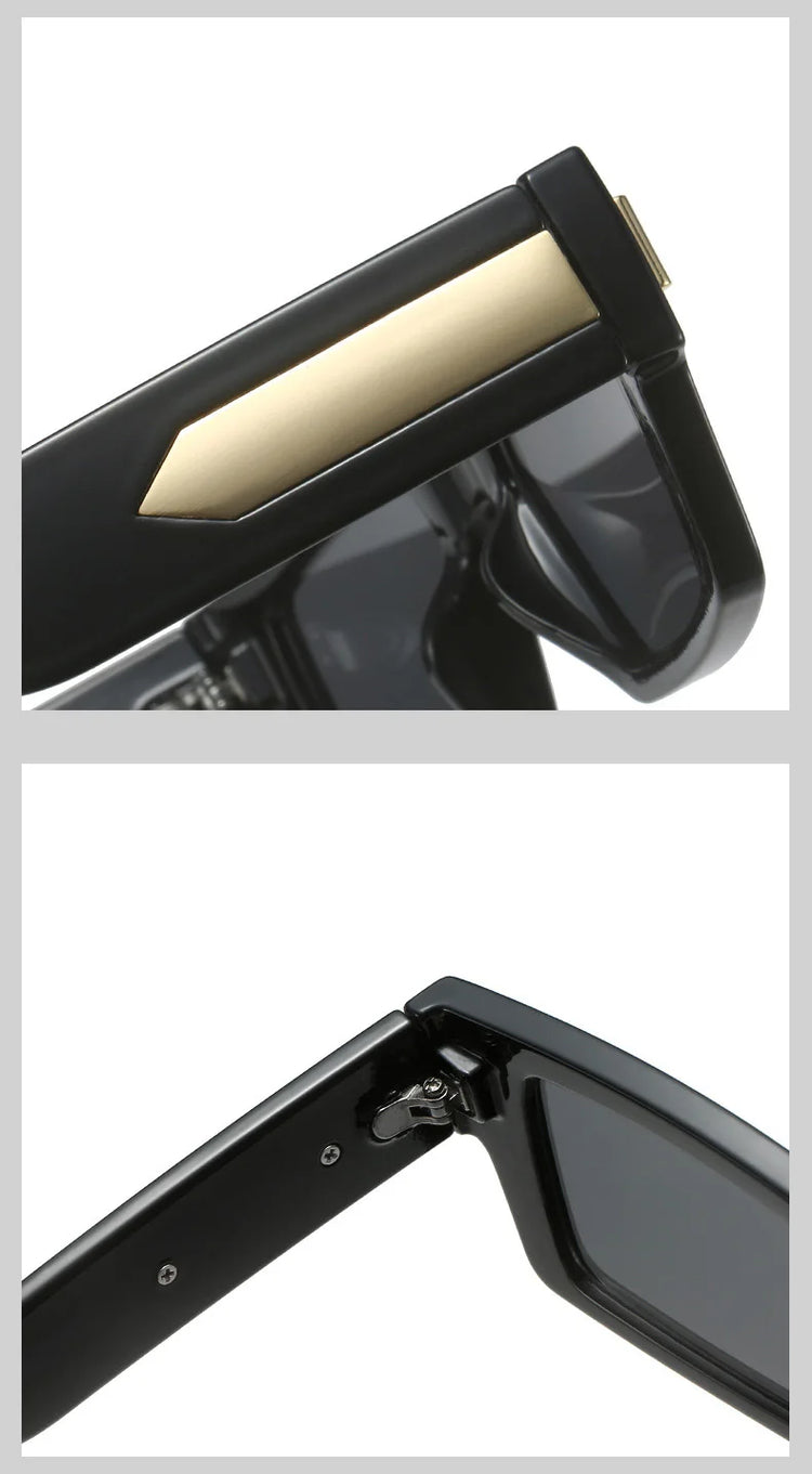 SHAUN UNISEX OVERSIZED THICK SQUARE FRAME UV400 SUNGLASSES