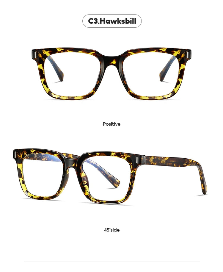 Asher Unisex Square Frame Anti-Blue Light Blocking Glasses