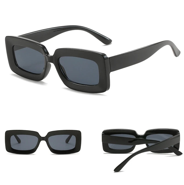 Aurora Women's Rectangular Retro Candy Colored UV400 Sunglasses