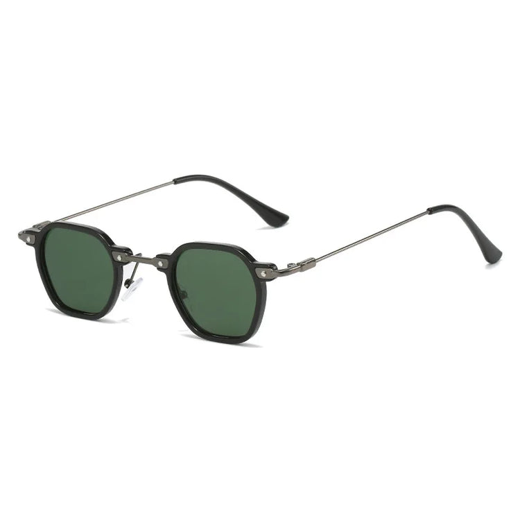 EDDIE UNISEX RETRO SMALL SQUARE FRAME GRADIENT LENS SUNGLASSES