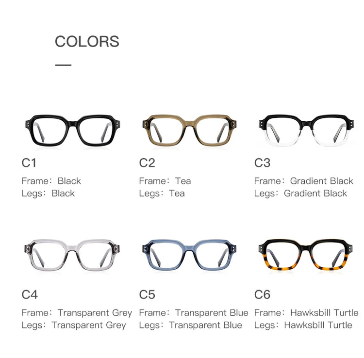 NELSON UNISEX RECTANGLE FRAME ANTI BLUE LIGHT GLASSES