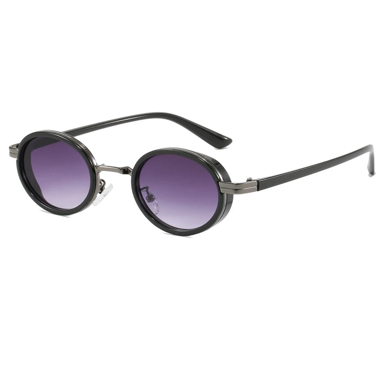 ASIA WOMEN'S  SMALL RETRO OVAL FRAME UV400 SUNGLASSES