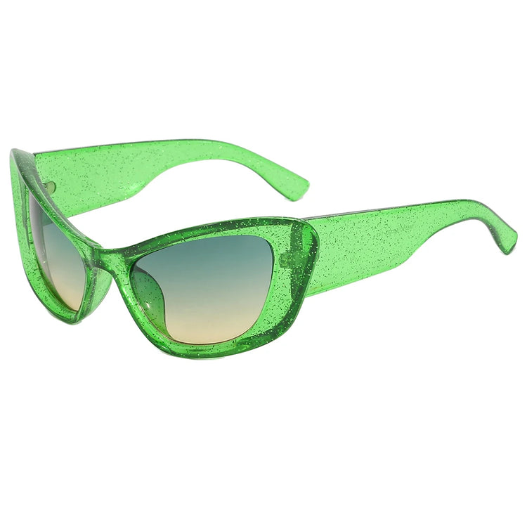 GENESIS WOMEN'S UV400 BOLD RETRO SQUARE CAT-EYE FRAME SUNGLASSES
