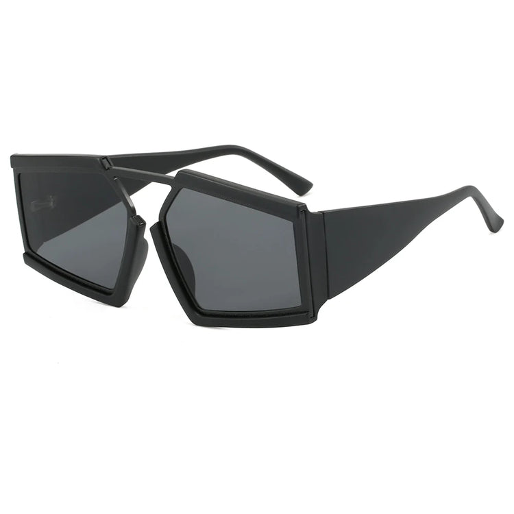 MITCHELL OVERSIZED UNISEX UV400 BOLD RECTANGULAR FRAME SUNGLASSES