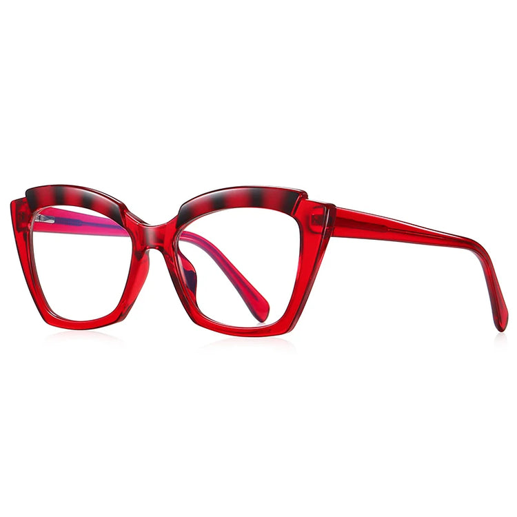 NICOLE TWO-TONE ANTI BLUE LIGHT CAT EYE FRAME GLASSES