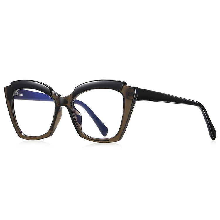 NICOLE TWO-TONE ANTI BLUE LIGHT CAT EYE FRAME GLASSES