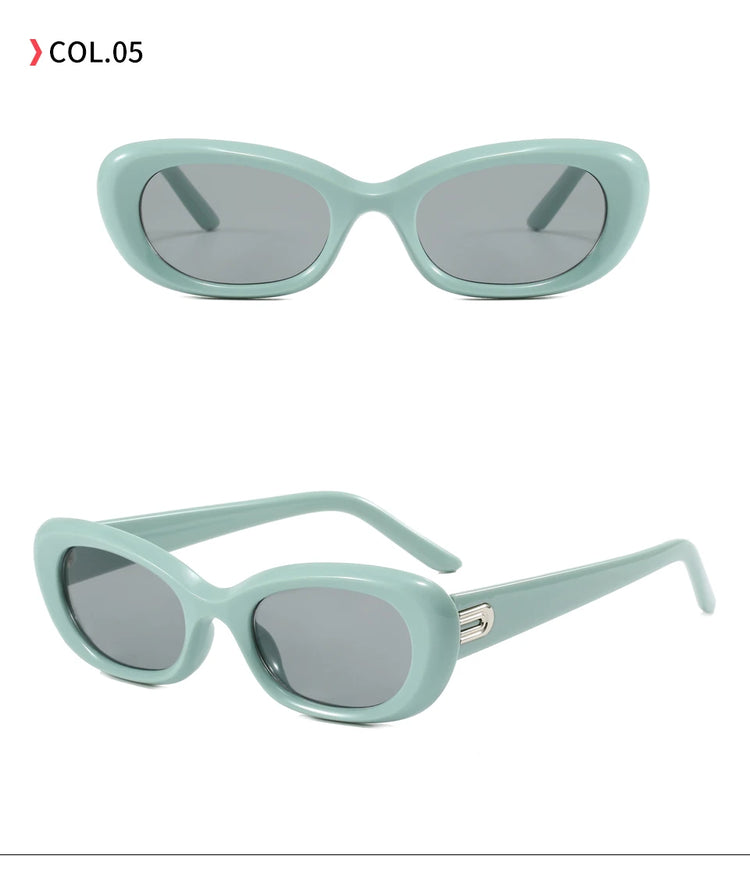Fable Women's Small Oval Frame UV400 Sunglasses