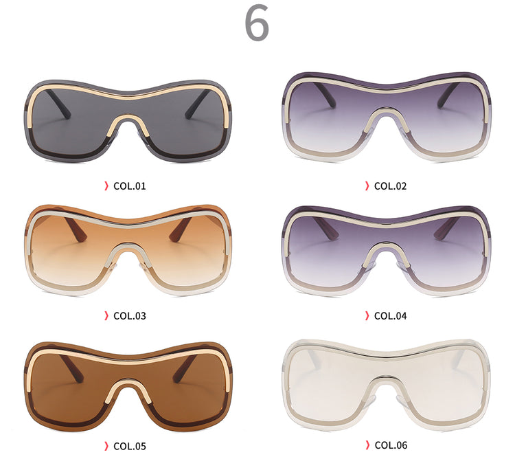 MURRAY UNISEX OVERSIZED RIMLESS Y2K SUNGLASSES
