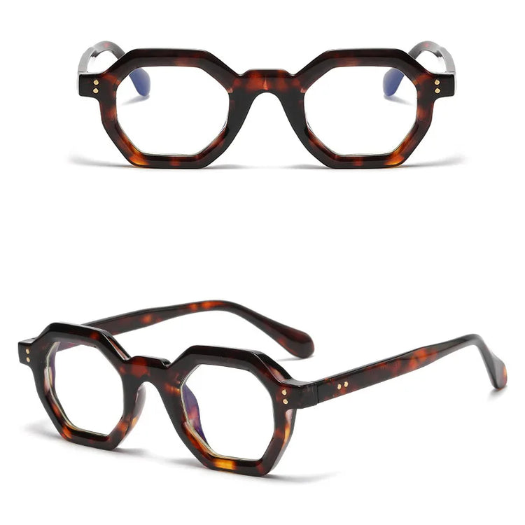 ISRAEL UNISEX RETRO HEXAGONAL FRAME POLARIZED SUNGLASSES